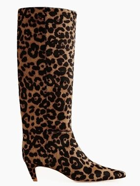 Reformation Remy Knee Boot | Leopard Haircalf | New 8.5
